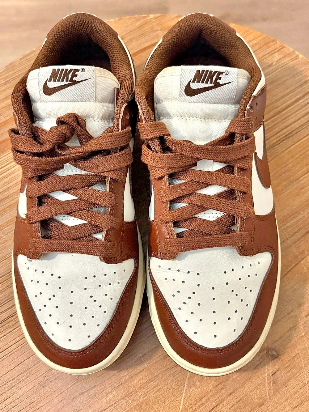 Nike Dunk Low-Top Women’s Sneakers in Brown & White